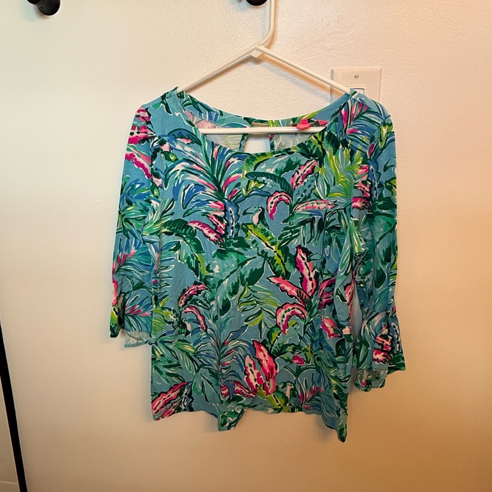 Lilly Pulitzer Vibrant Blue and Pink Blouse